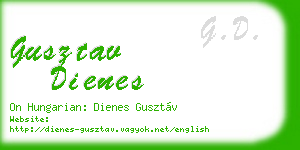gusztav dienes business card